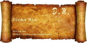 Dinka Mia névjegykártya